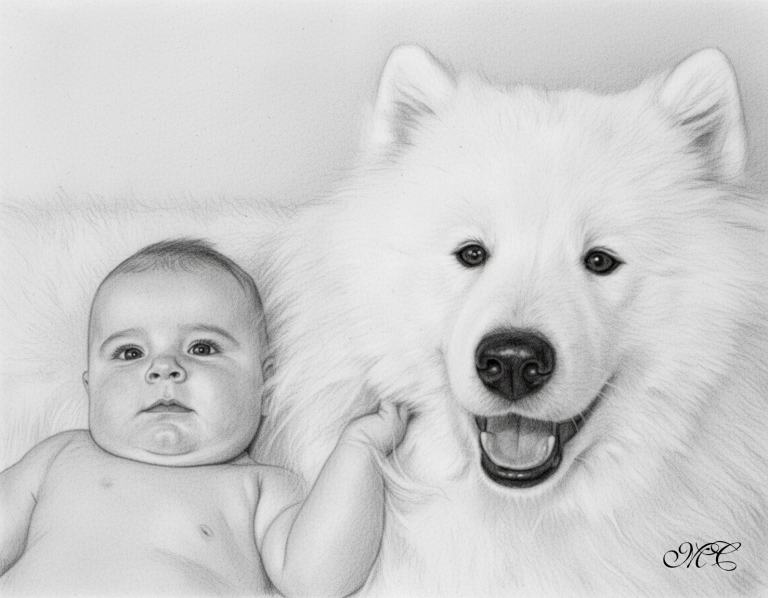 baby-girl-and-dog-pencil-sketch-1.png